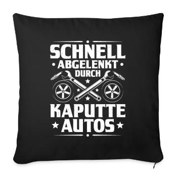KFZ-Mechatroniker Car Mechanic Auto Mechanic - Sofakissenbezug 45 x 45 cm - Schwarz - Vorne