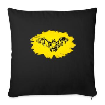 Fledermaus - Sofakissenbezug 45 x 45 cm - Schwarz - Vorne