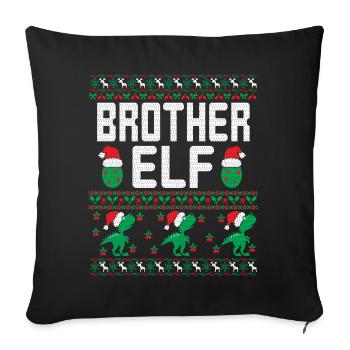 Tenue de Noël Frère Elfe - Housse de coussin décorative 45 x 45 cm - noir - Devant