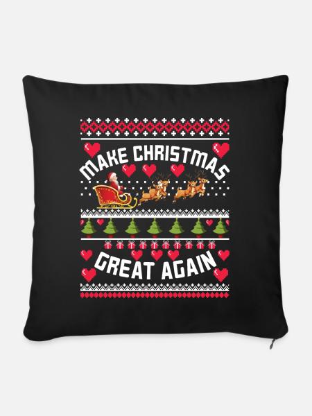 Make Christmas Great Again - Sofakissenbezug 45 x 45 cm - Schwarz