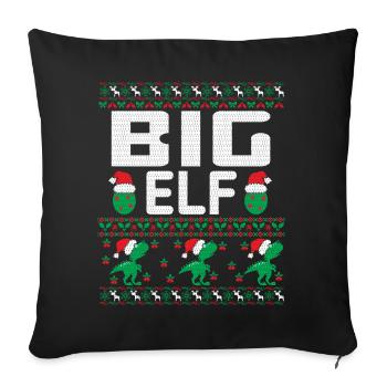 Tenue de Noël Big Elf - Housse de coussin décorative 45 x 45 cm - noir - Devant