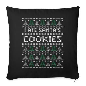 Cookies Ugly Christmas - Sofakissenbezug 45 x 45 cm - Schwarz - Vorne