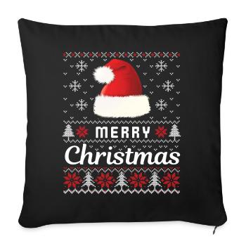 Merry Christmas 22 - Sofakissenbezug 45 x 45 cm - Schwarz - Vorne