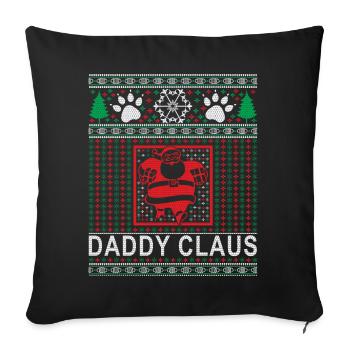 Tenue de Noël Papa Claus - Housse de coussin décorative 45 x 45 cm - noir - Devant