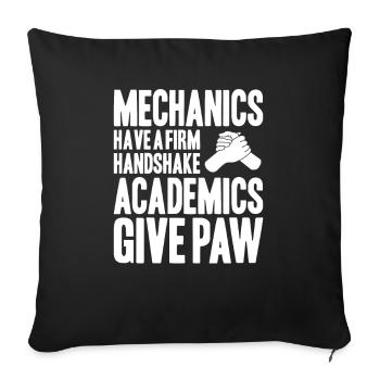 Mechaniker Mechanikerin Mechanik Mechanic - Sofakissenbezug 45 x 45 cm - Schwarz - Vorne