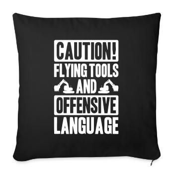 Excavator Driver Excavator Operator Heavy Equipment Operator - Sofa pillowcase 17,3'' x 17,3'' (45 x 45 cm) - black - Front