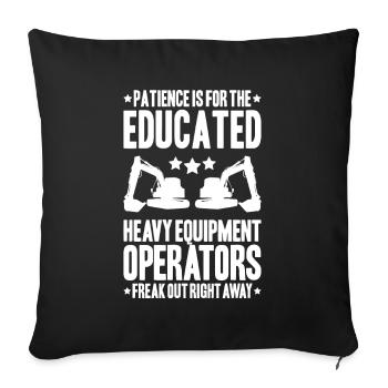 Baggerfahrer Baggerführer Heavy Equipment Operator - Sofakissenbezug 45 x 45 cm - Schwarz - Vorne