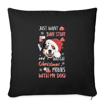 Berger australien Joyeux Noël - Housse de coussin décorative 45 x 45 cm - noir - Devant