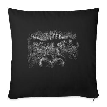 La vie des gorilles - Housse de coussin décorative 45 x 45 cm - noir - Devant