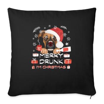 Boxer Christmas Market - Sofa pillowcase 17,3'' x 17,3'' (45 x 45 cm) - black - Front