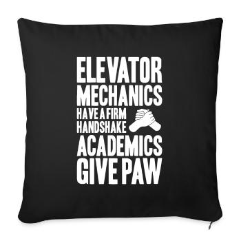 Aufzugsmonteur Aufzugsmechaniker Elevator Mechanic - Sofakissenbezug 45 x 45 cm - Schwarz - Vorne