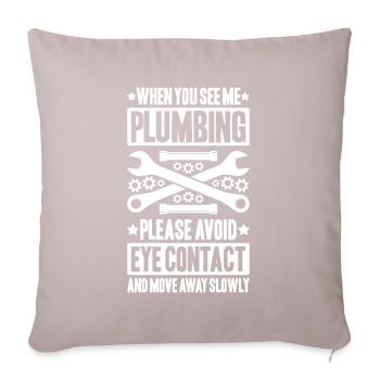 Plant mechanic plumber plumber sanitary heating - Sofa pillowcase 17,3'' x 17,3'' (45 x 45 cm) - light taupe - Front