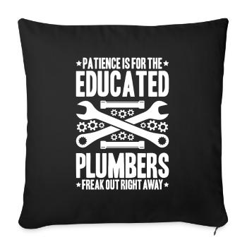 Plant mechanic plumber plumber sanitary heating - Sofa pillowcase 17,3'' x 17,3'' (45 x 45 cm) - black - Front
