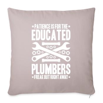 Plant mechanic plumber plumber sanitary heating - Sofa pillowcase 17,3'' x 17,3'' (45 x 45 cm) - light taupe - Front