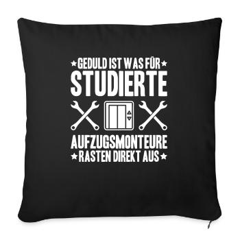 Elevator Fitter Elevator Mechanic Elevator Mechanic - Sofa pillowcase 17,3'' x 17,3'' (45 x 45 cm) - black - Front