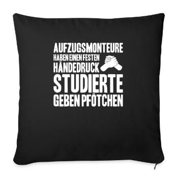 Monteur d’ascenseur Mécanicien d’ascenseur Mécanicien d’ascenseur - Housse de coussin décorative 45 x 45 cm - noir - Devant