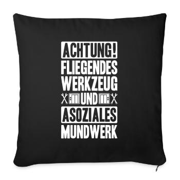 Elevator Fitter Elevator Mechanic Elevator Mechanic - Sofa pillowcase 17,3'' x 17,3'' (45 x 45 cm) - black - Front