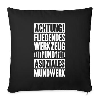 Plant mechanic plumber plumber sanitary heating - Sofa pillowcase 17,3'' x 17,3'' (45 x 45 cm) - black - Front
