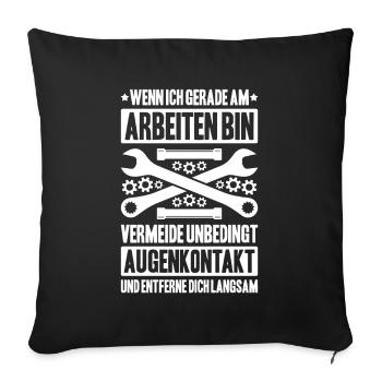 Plant mechanic plumber plumber sanitary heating - Sofa pillowcase 17,3'' x 17,3'' (45 x 45 cm) - black - Front