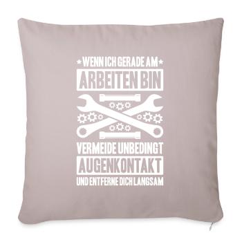 Plant mechanic plumber plumber sanitary heating - Sofa pillowcase 17,3'' x 17,3'' (45 x 45 cm) - light taupe - Front
