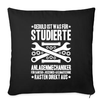 Plant mechanic plumber plumber sanitary heating - Sofa pillowcase 17,3'' x 17,3'' (45 x 45 cm) - black - Front
