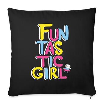 Funtastic Girl Outfit - Sofakissenbezug 45 x 45 cm - Schwarz - Vorne