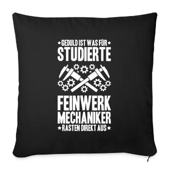Feinwerkmechaniker Precision Machinist - Sofakissenbezug 45 x 45 cm - Schwarz - Vorne