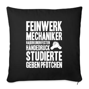 Feinwerkmechaniker Precision Machinist - Sofakissenbezug 45 x 45 cm - Schwarz - Vorne