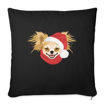Chihuahua Merry Christmas - Sofa pillowcase 17,3'' x 17,3'' (45 x 45 cm) - black - Front