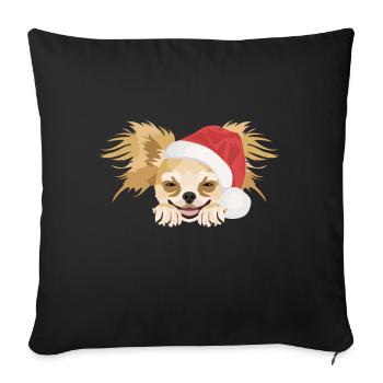 Chihuahua Merry Christmas - Sofa pillowcase 17,3'' x 17,3'' (45 x 45 cm) - black - Front