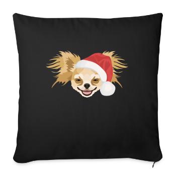 Chihuahua Merry Christmas - Sofa pillowcase 17,3'' x 17,3'' (45 x 45 cm) - black - Front