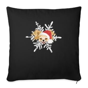 Chihuahua Merry Christmas - Sofa pillowcase 17,3'' x 17,3'' (45 x 45 cm) - black - Front