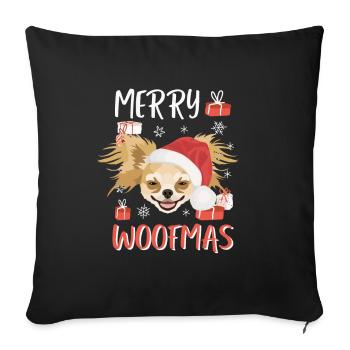 Chihuahua Merry Christmas - Sofa pillowcase 17,3'' x 17,3'' (45 x 45 cm) - black - Front