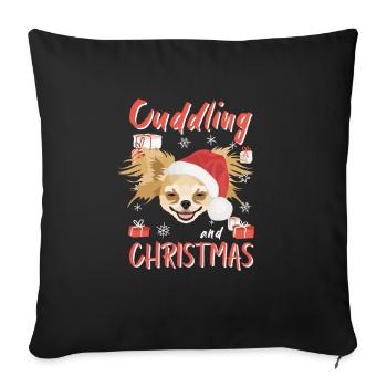 Chihuahua Merry Christmas - Sofa pillowcase 17,3'' x 17,3'' (45 x 45 cm) - black - Front