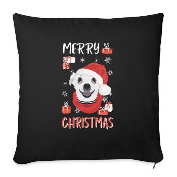 Chihuahua Merry Christmas - Sofa pillowcase 17,3'' x 17,3'' (45 x 45 cm) - black - Front