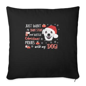 Chihuahua Merry Christmas - Sofa pillowcase 17,3'' x 17,3'' (45 x 45 cm) - black - Front