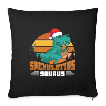 Spekulatius Saurus - Sofakissenbezug 45 x 45 cm - Schwarz - Vorne