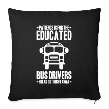 Busfahrer Bus Driver Busman Schulbusfahrer - Sofakissenbezug 45 x 45 cm - Schwarz - Vorne