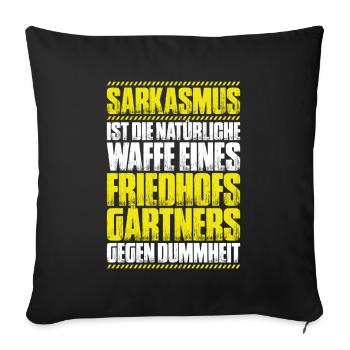 Friedhofsgärtner Friedhof Cemetery Gardener - Sofakissenbezug 45 x 45 cm - Schwarz - Vorne