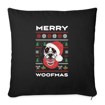 Dalmatian Merry Christmas - Sofa pillowcase 17,3'' x 17,3'' (45 x 45 cm) - black - Front