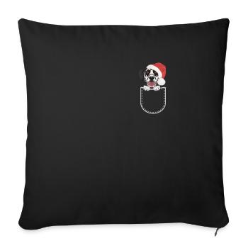 Dalmatian Merry Christmas - Sofa pillowcase 17,3'' x 17,3'' (45 x 45 cm) - black - Front