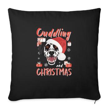 Dalmatian Merry Christmas - Sofa pillowcase 17,3'' x 17,3'' (45 x 45 cm) - black - Front