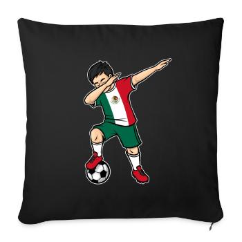 Dabbing Soccer Player Boy Mexico Soccer - Sofa pillowcase 17,3'' x 17,3'' (45 x 45 cm) - black - Front