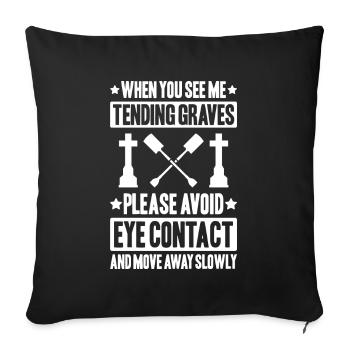 Friedhofsgärtner Friedhof Cemetery Gardener - Sofa pillowcase 17,3'' x 17,3'' (45 x 45 cm) - black - Front