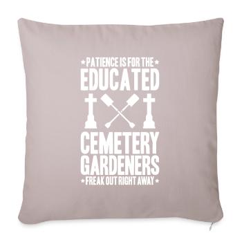 Friedhofsgärtner Friedhof Cemetery Gardener - Sofakissenbezug 45 x 45 cm - helles Taupe - Vorne