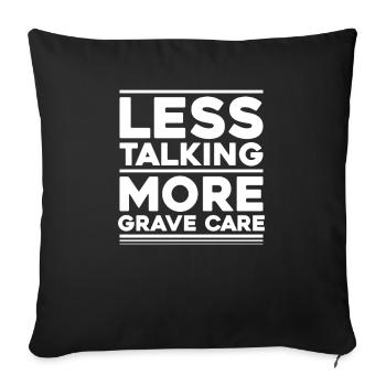 Friedhofsgärtner Jardinier du cimetière Friedhof - Housse de coussin décorative 45 x 45 cm - noir - Devant