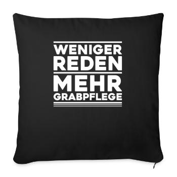 Friedhofsgärtner Friedhof Cemetery Gardener - Sofakissenbezug 45 x 45 cm - Schwarz - Vorne