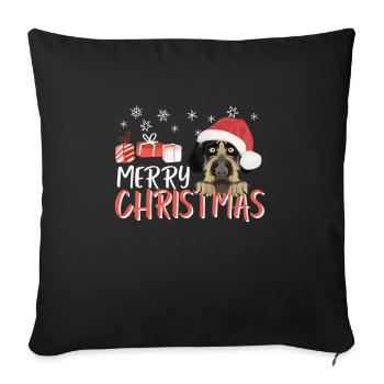 German Wirehair Merry Christmas - Sofa pillowcase 17,3'' x 17,3'' (45 x 45 cm) - black - Front