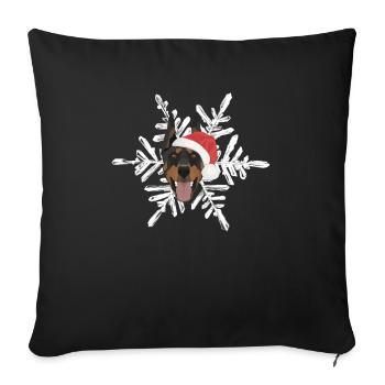 Doberman Merry Christmas - Sofa pillowcase 17,3'' x 17,3'' (45 x 45 cm) - black - Front