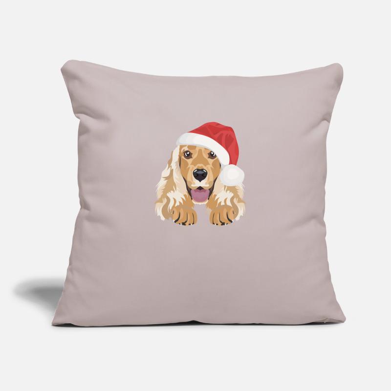 Deutsch Cocker Spaniel Merry Christmas Sofa pillowcase 17,3'' x 17,3'' (45 x 45 cm)